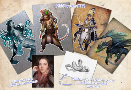 Hey my nerds!I will be at MEPAcon this weekend!Come meet me and get starfinder books and more signed