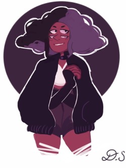 unabashedlymysticalnacho:Rhodonite from Steven universe    Hey tumblr community I will be drawing the gems in fashion clothing I wanna know what gem I should draw next write down in the comment