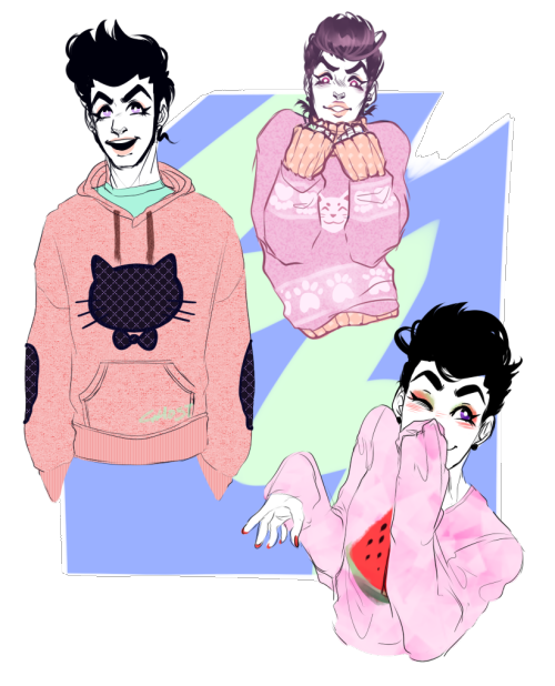 ghosting-stars:  Been drawing a lot of Pink Sweater Josukes Lately! B3c 