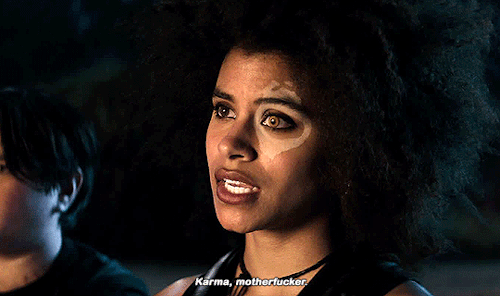 letitiawrights:No, we are most certainly not fucked.Zazie Beetz as Domino in Deadpool 2 (2018)