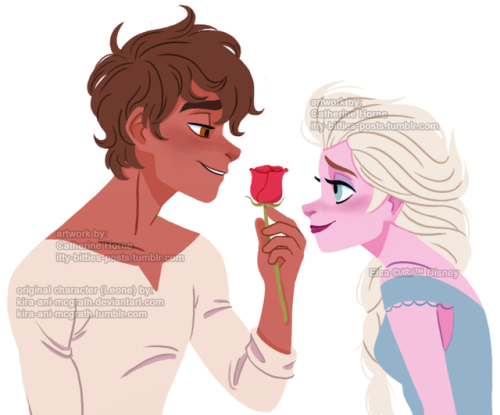 frozen-tol: My second commission by @itty-bitties-posts. This time it’s Leone and Elsa! This t