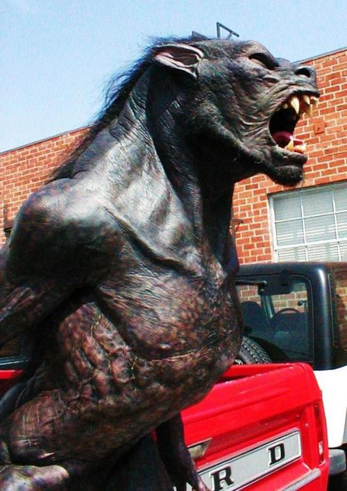 #MonsterSuitMonday  One of the Lycans from “Underworld” probably on the lot at the Vancouver-area st