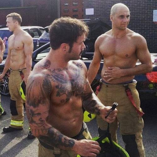 #firefighters are perfect examples #hotbodies can be made on the jobsite, not just the gym! They&