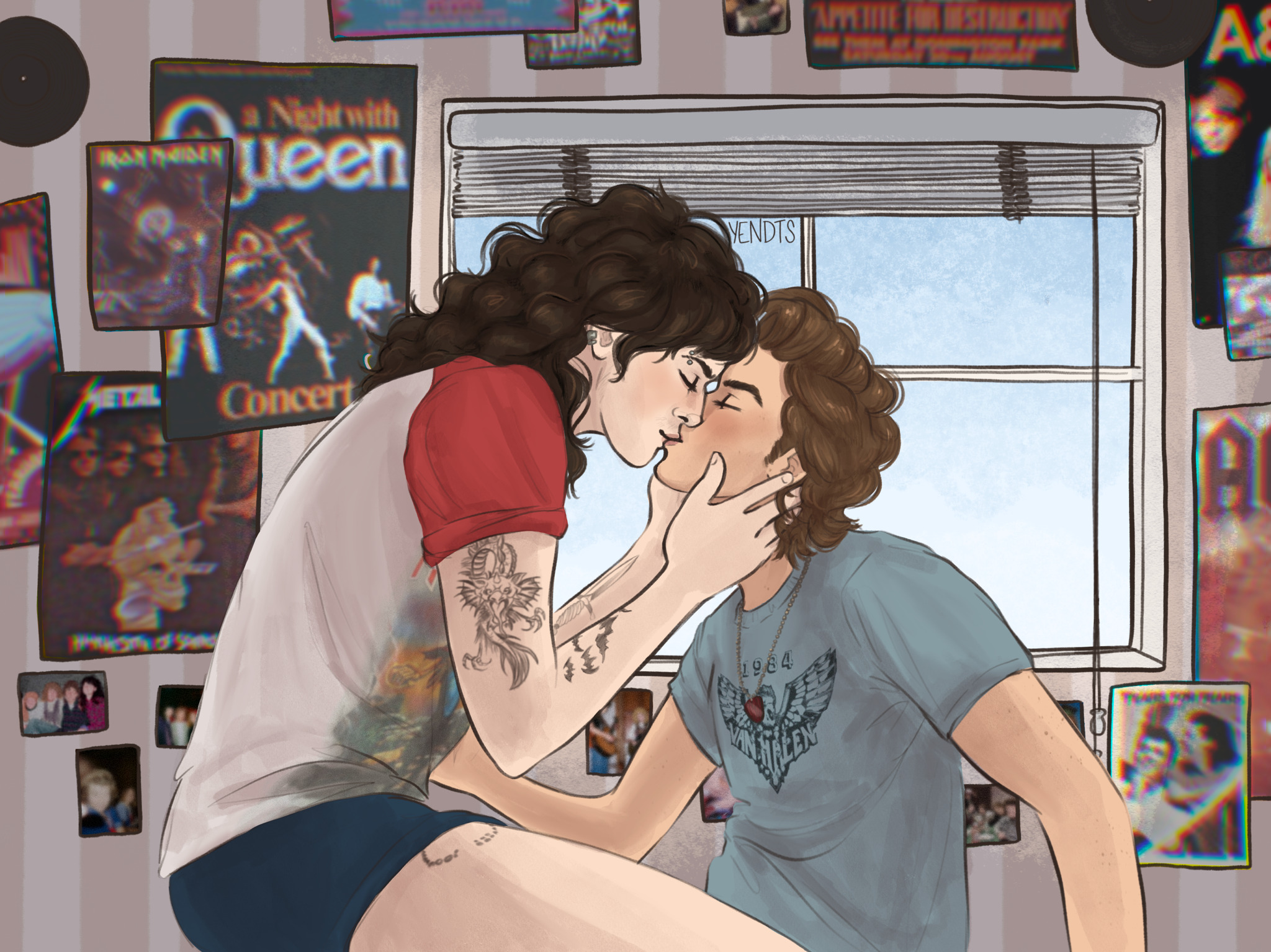 yendts:steve and eddie in their new apartment they bought in the city far away from