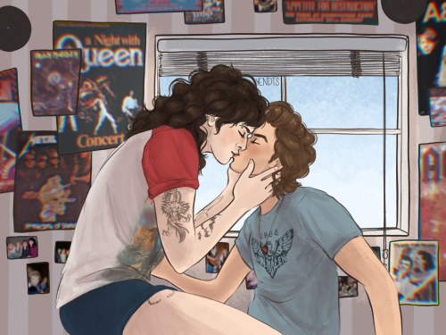 yendts:steve and eddie in their new apartment they bought in the city far away from