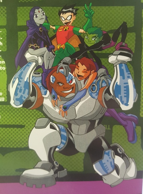 gentlemangeek: a VERY wholesome image found in the manual for the teen titans ps2 game