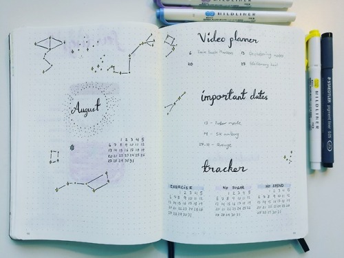 August monthly spread