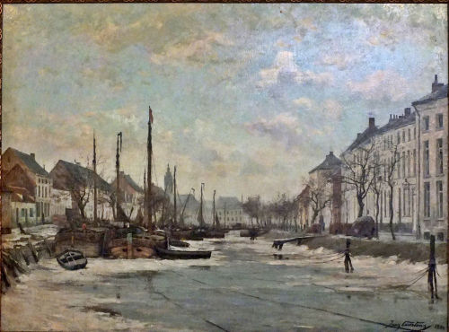 Franz Courtens - Thaw in Dendermonde (1879)