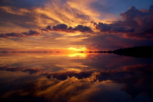 the-wolf-and-moon:  Uyuni Salt Flats, Walking On The Sky