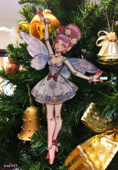 Took these pictures early January right before taking down the tree. Fairy paper dolls.This was the 