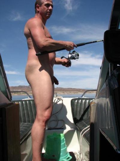 Naked fishing men