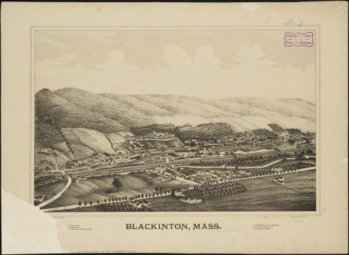 19th-century lithographs of Massachusetts towns by LucienR. Burleigh: Amherst (1886), Ashburnham (c.