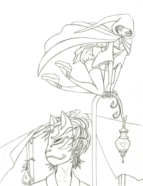 This is some lineart I made a couple years ago while developing Carnivalesque. I&rsquo;ve never post