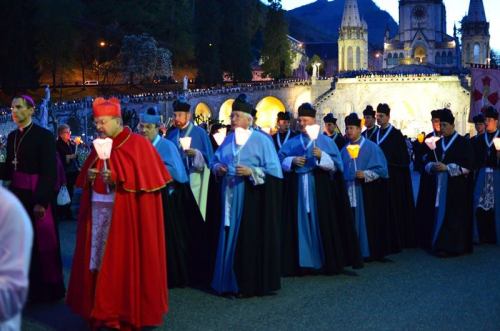 twitchuponathread:  Institute of Christ the King Sovereign Priest pilgrimage to Lourdes, 2013. Pictu