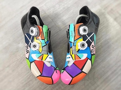 wtfkits:@artfulkicks bringing. The colorful #velokicks Kaleidocope heat on the latest creation! #Rep