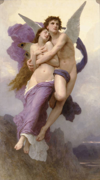 artistic-depictions:The Abduction of Psyche, William-Adolphe Bouguereau, c.1895, oil on canvas