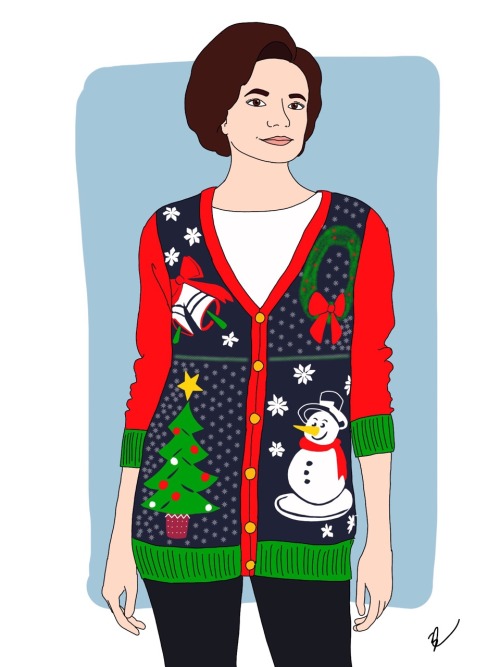 orangefiend1: Barbara in her Christmas Cardigan. Because Ian didn’t want her to miss out.