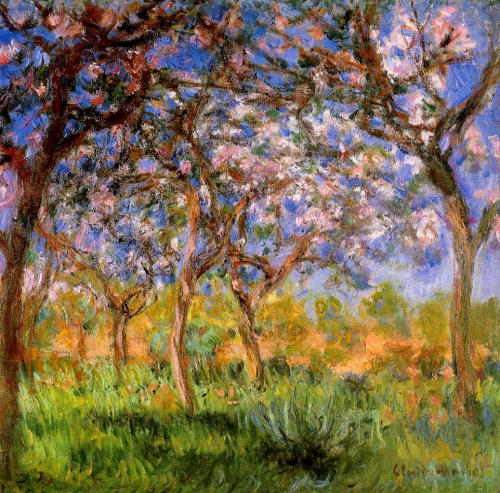 justt-prn:  tadamtsointsoin:  artist-monet:Giverny in Springtime, 1900, Claude Monet    Elim hızlandı taşaklarını avuçlamak istiyorum 