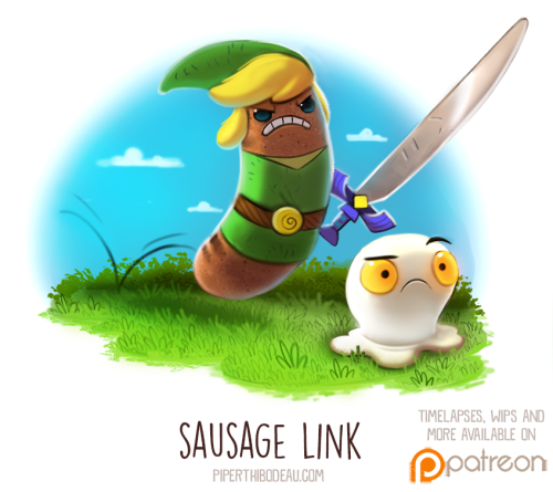 cryptid-creations:Daily Paint 1513. Sausage Link by Cryptid-Creations Time-lapse, high-res and WIP s