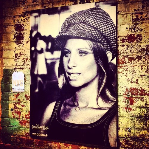 “Well hello gorgeous!!” Ran into my role model today in Chelsea! @barbrastreisand #barbr