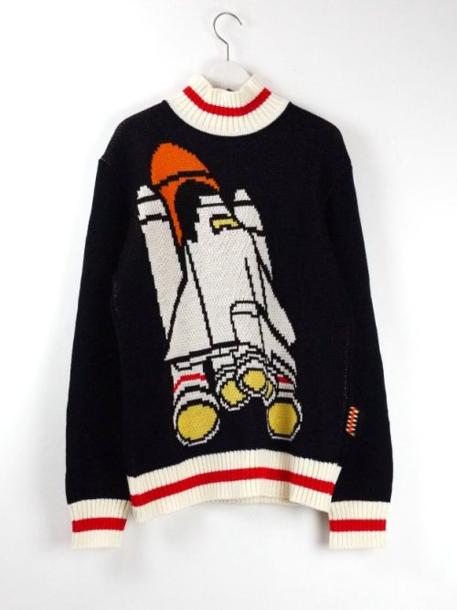 Space Shuttle knit sweater by the Japanese brand Written By.