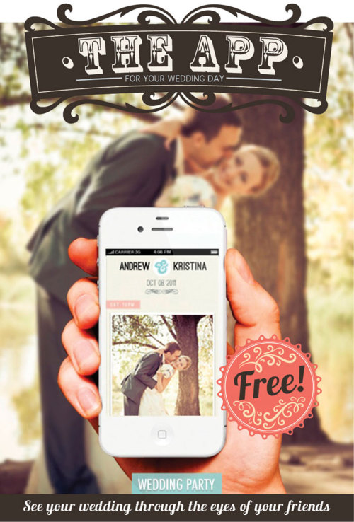 Wedding Party App is pretty easy to use. Just go to the website or download the app (it’s avai