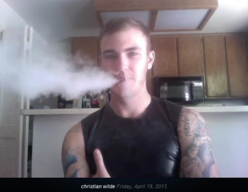 manxrubberboi:  funandphotos:  from my Skype call with Christian Wilde, 4-19-13!!!! He is SO FUCKING COOL, it is absolutely amazing!!!  He could so visit me :P