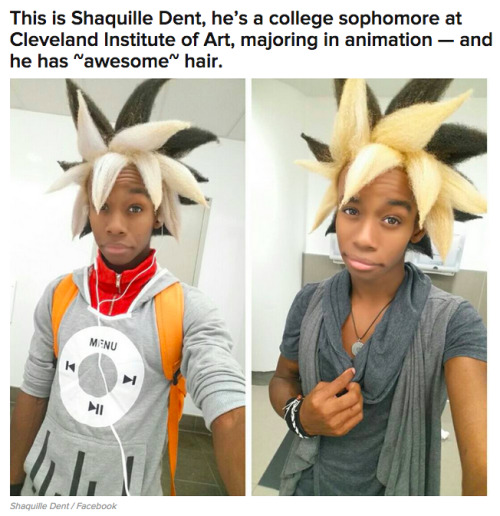 moonblossom:  volatilequeen:  blvck-unicornn:  buzzfeed:  People Can’t Stop Talking About This Dude’s Awesomely Nerdy Hair  i love him.  Amazing   We’ve got a name to go with the face! And the hair! 