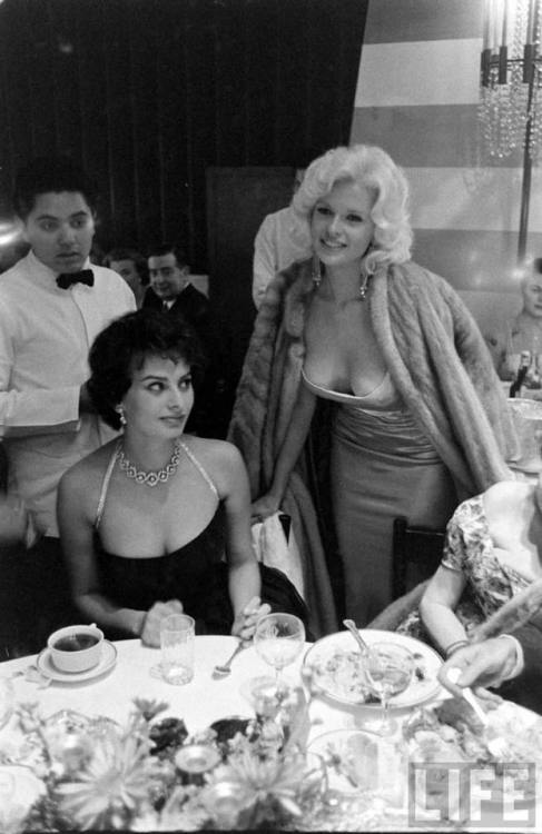 domesticatedbimbo:aclockworkfetish:billyhopkinson:Jayne Mansfield meets Sophia Loren ⚙️So co