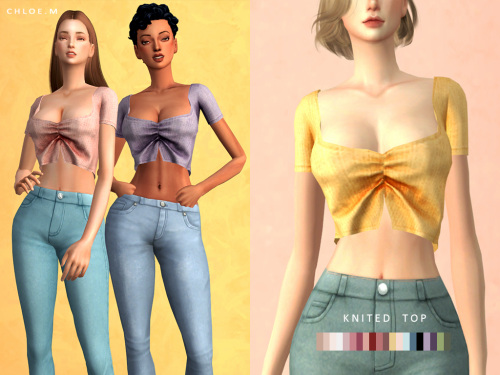 ChloeM-Knitted Top Shirt 02Created for :The Sims420 colorsHope you like it!Download:TSRPLEASE DONOT 