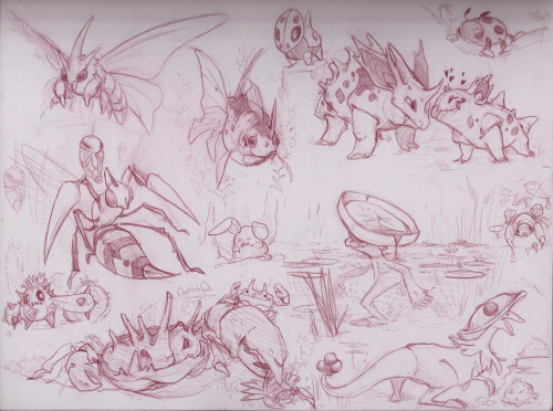 juls-art:  A good way to finish off a sketchbook– my defaults. 