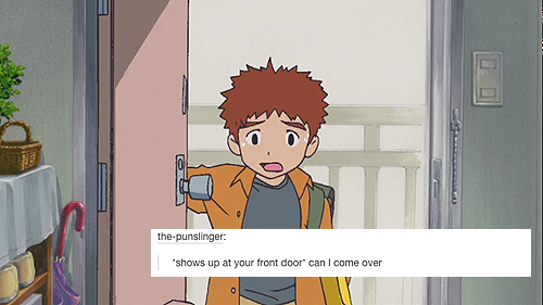 ahiddenpath:tameila:Digimon + tumblr posts (1/?)this version: Our War Game!Who the heck blessed me with this dork!