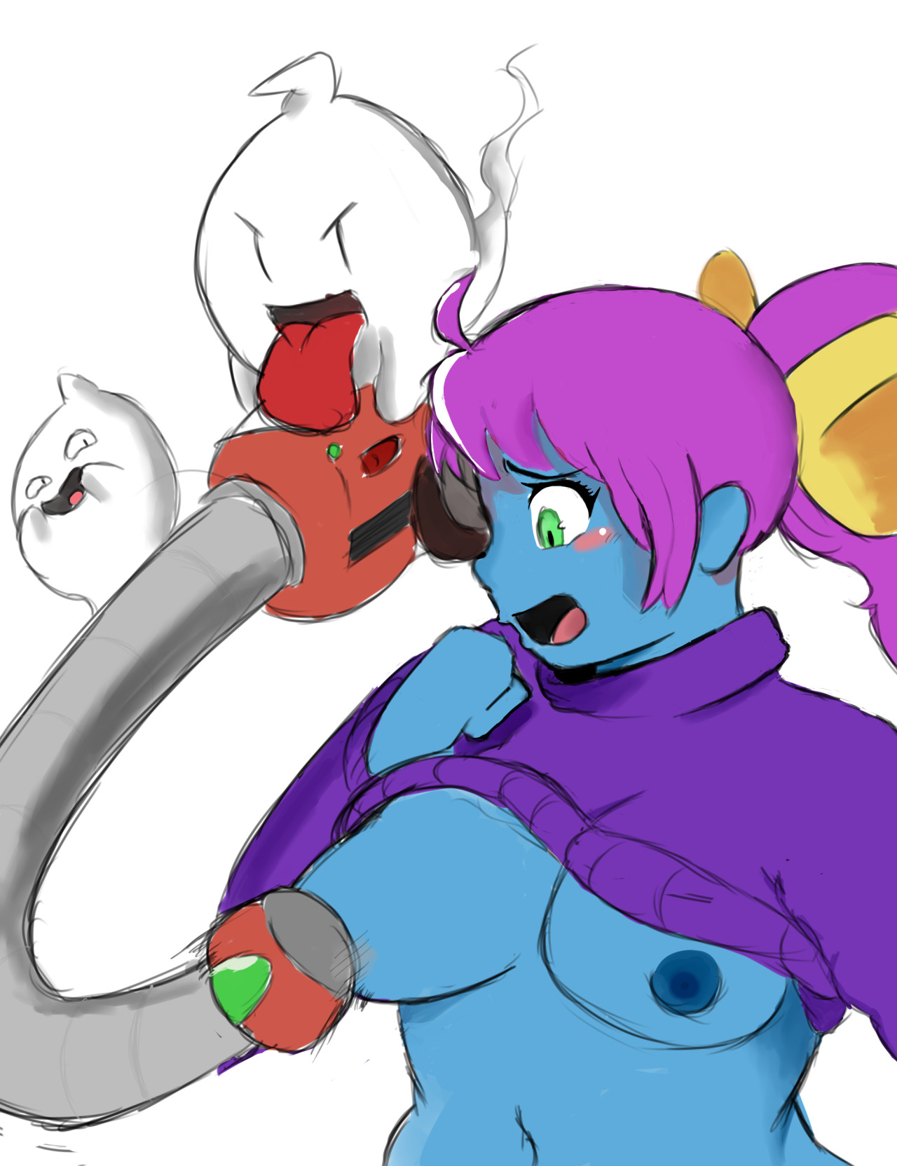 smashpersonaart:  rough sketch of noill’s ghost girl marina