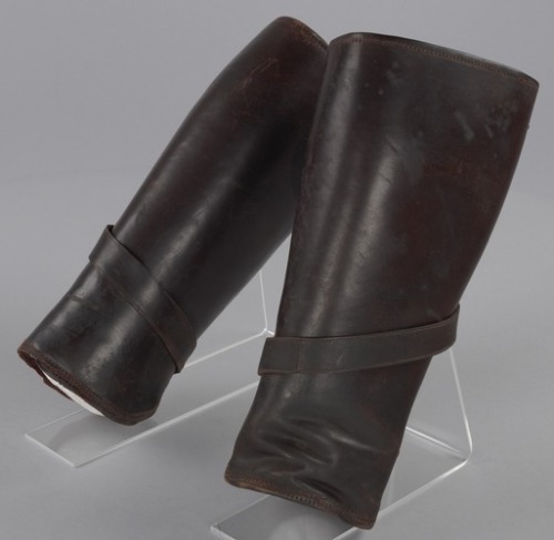 si-african-american-history:Leather leggings worn by Peter L. Robinson, Sr. during World War I, ca. 