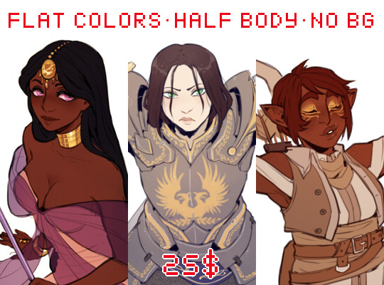 balamist:  Taking 5 sketch commissions - half-body/flat colored/no background. 1