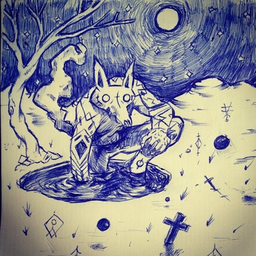 chacalall:  Afuentro #in&out #sketch #chacalall #ilustracion #illustration #drawing #dibujo #fullmoon 