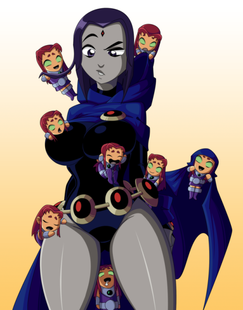 ravenravenraven:  Hey everyone. It’s been a while hasn’t it? Anyways I think we’re long overdue for some Raven art as well as some of the other titans girls thrown into the mix too. So here you go!And thanks to everyone who is patient with me working