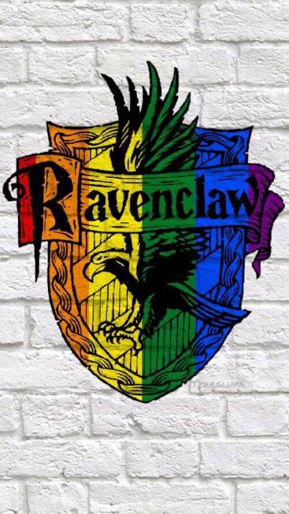 sourtea:I made some Pride Month phone backgrounds (Iphone 5) of the Hogwarts crests and Ilvermorny c