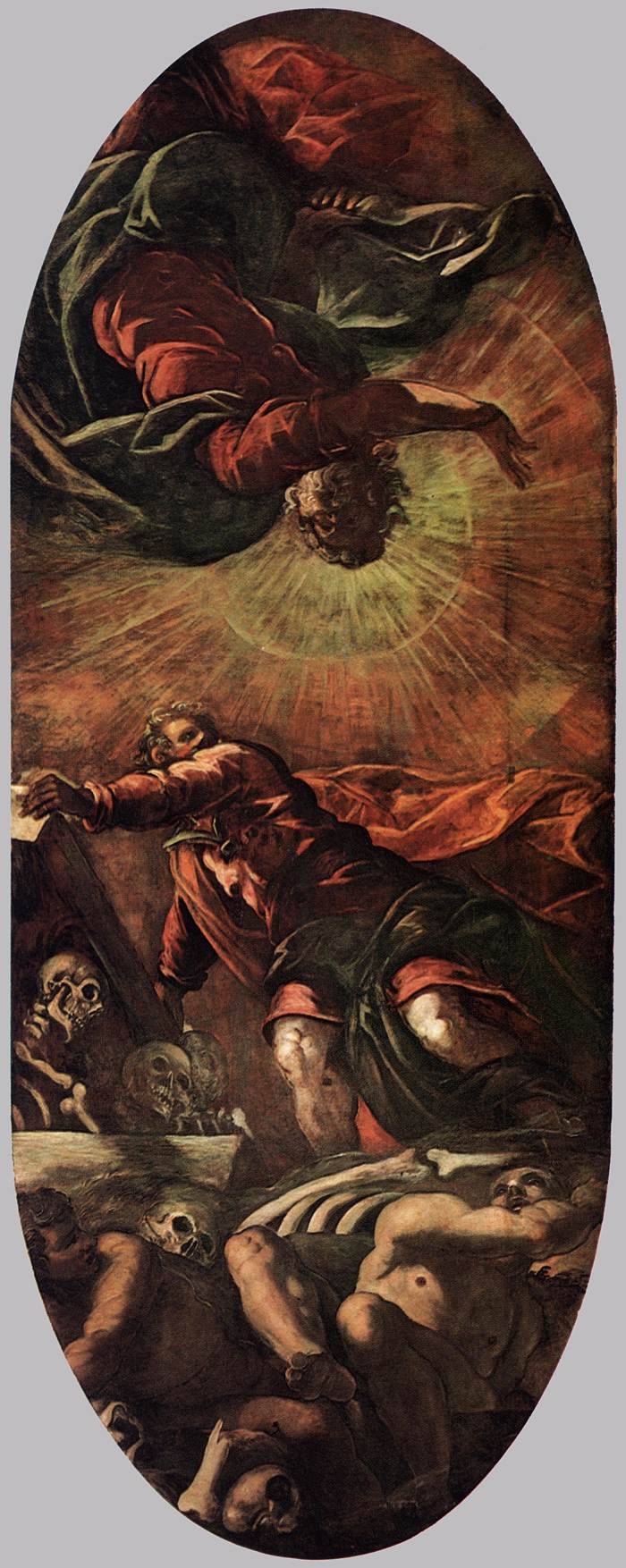 artist-tintoretto: The Vision of Ezekiel, 1577, TintorettoSize: 265x660 cmMedium: