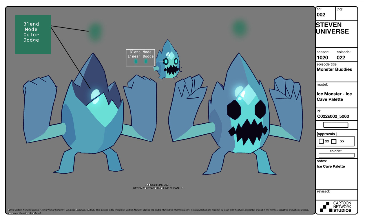 A selection of Character, Prop and Effect designs from the Steven Universe Episode: Monster