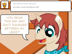 nopony-ask-mclovin:  Why is McLovin laughing? Isn’t Corel’s sausage larger than his?  &gt;W&lt;!