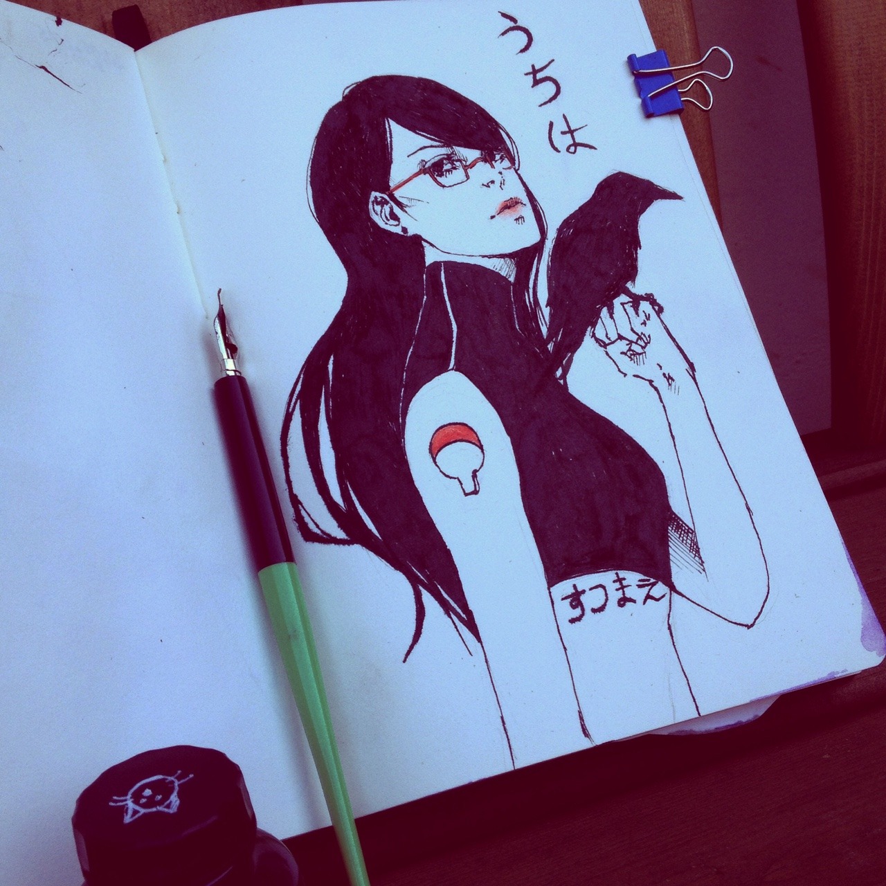 immortalsurematu:  And another quick Naruto Fanart. Done with ink, grown up Sarada