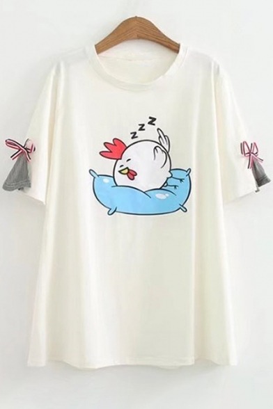 grandartisanpuppy:  Adorable Girlish TeesLeaf - Fish - CatCat - Bear - RoosterAlien