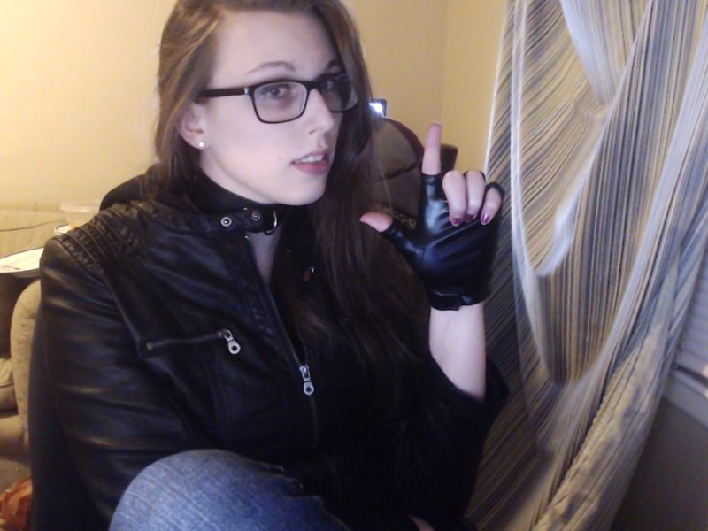 lil-uni:  I love this jacket and fingerless gloves make me feel like a badass