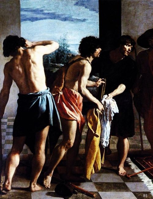 hadrian6:  Detail : Joseph’s Bloody Coat Brought to Jacob. 1630. Diego Velazquez. Spanish. 1599-1660. oil on canvas. http://hadrian6.tumblr.com 