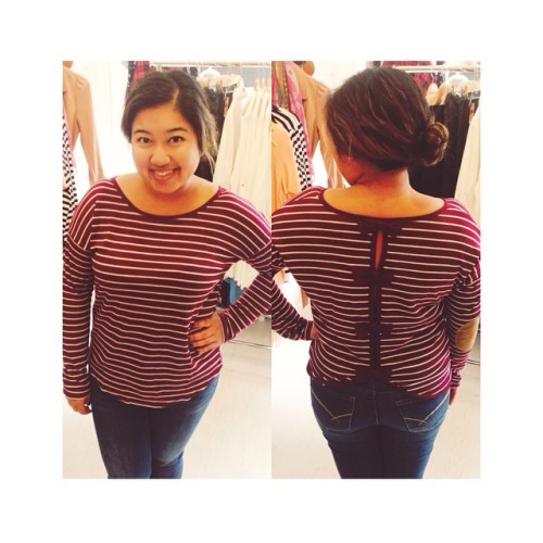 New arrival alert! Bow back burgundy top is only $28 ✨ (at Closet Space)