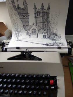 danceabletragedy:  Typewriter Illustrations