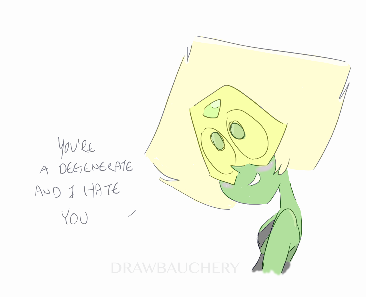 cutebridge:@drawbauchery I coloured a peridot sketch! the sketch spoke to me on a