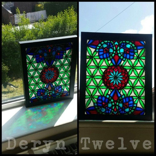 Another present I made for me Mam’s birthday. .. #deryntwelve #stainedglass #presents #glasspa