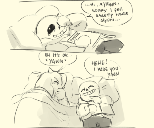 drawloverlala: Yawn! ＼（´Ｏ｀）／ A little warm up comic, sort of related to this other comic here,